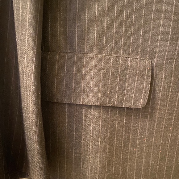 Brooks Brothers 1818 3 Piece Wool Suit, Black with Pinstripes - Picture 4 of 15